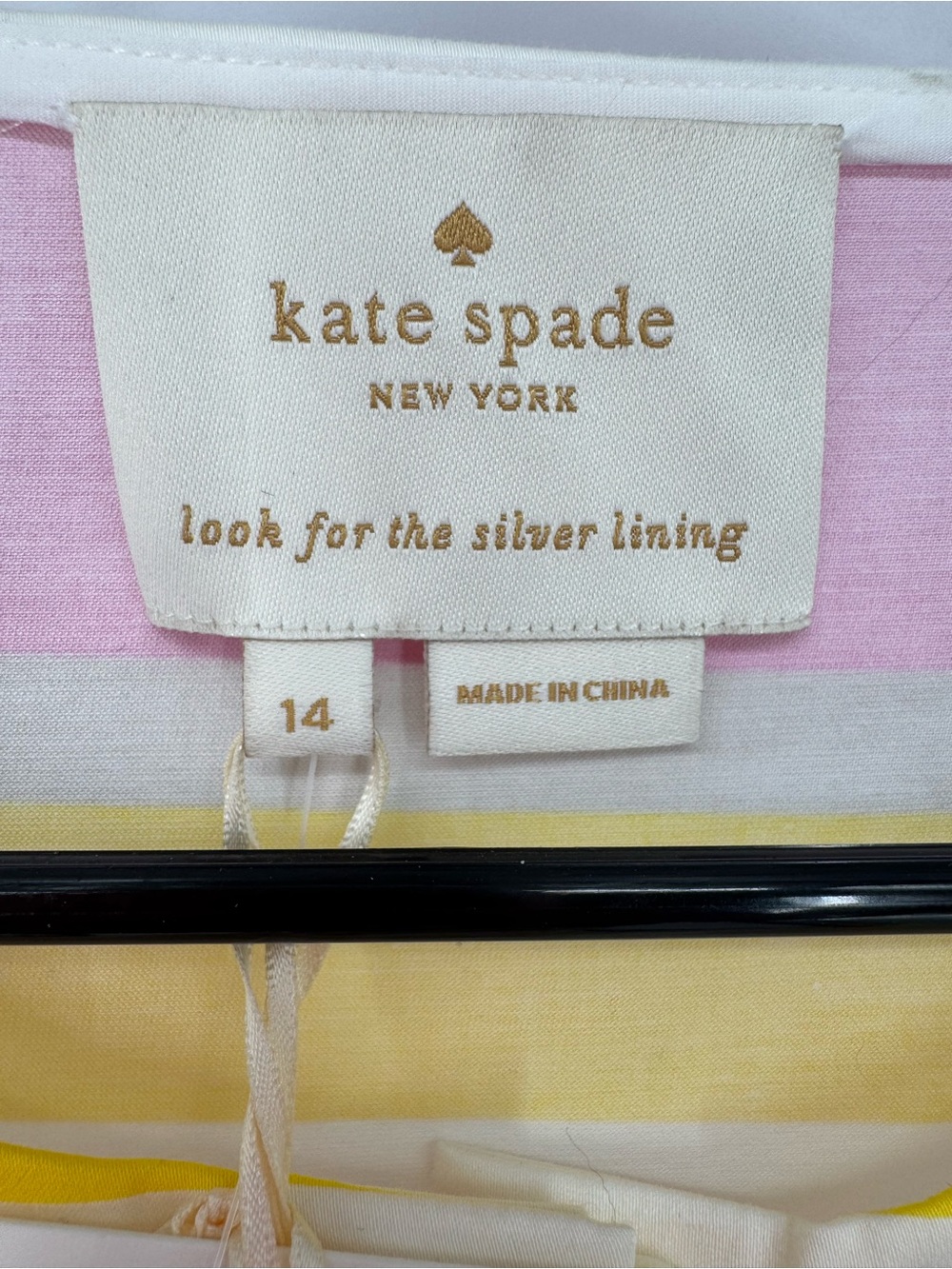 kate spade boho whimsy White Sleeveless Mini Dress Pastel Stripe Accents 14 NWT - Picture 5 of 11
